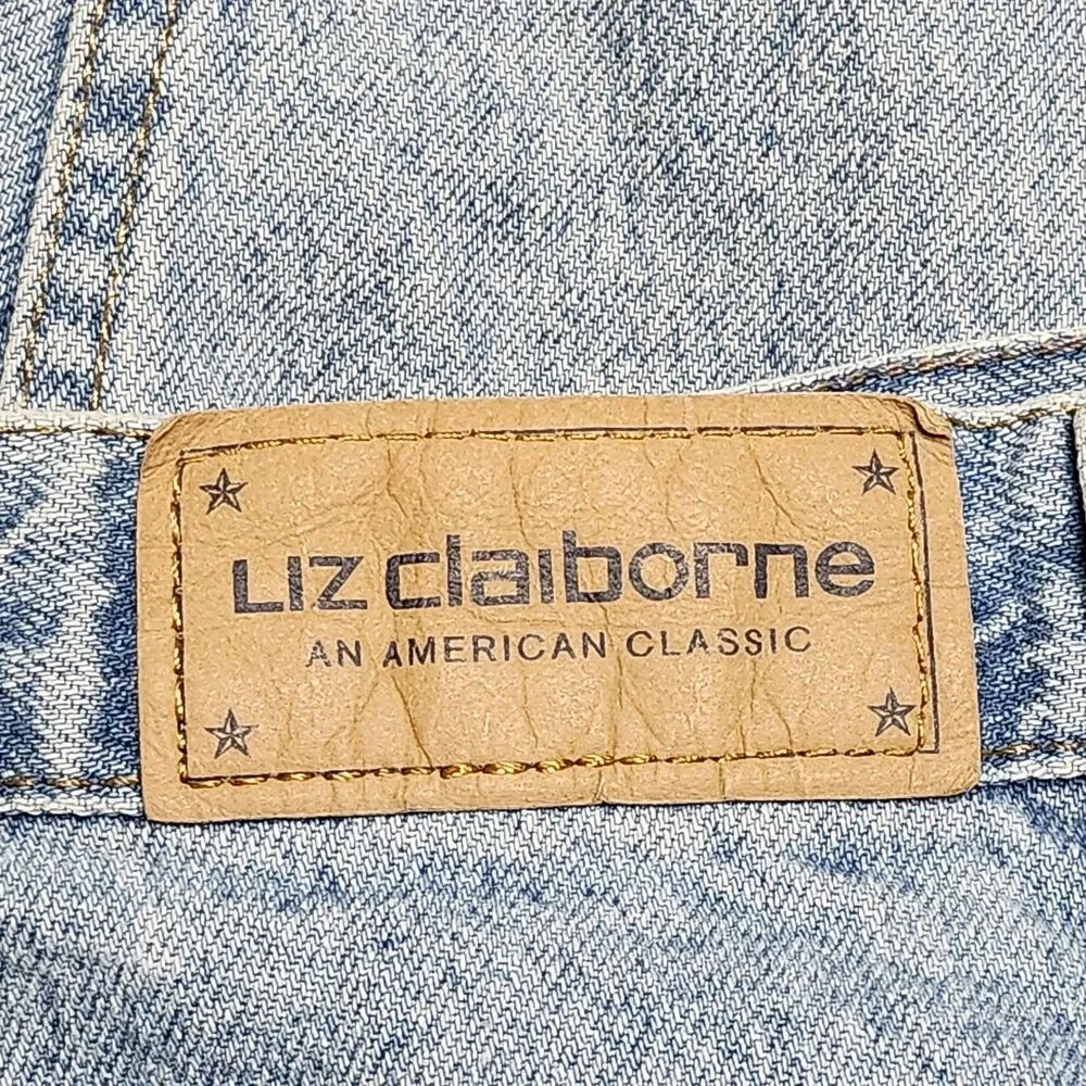 Liz Claiborne Jeans Womens 12S Classic Fit High Rise Straight Leg Denim‎ Pants